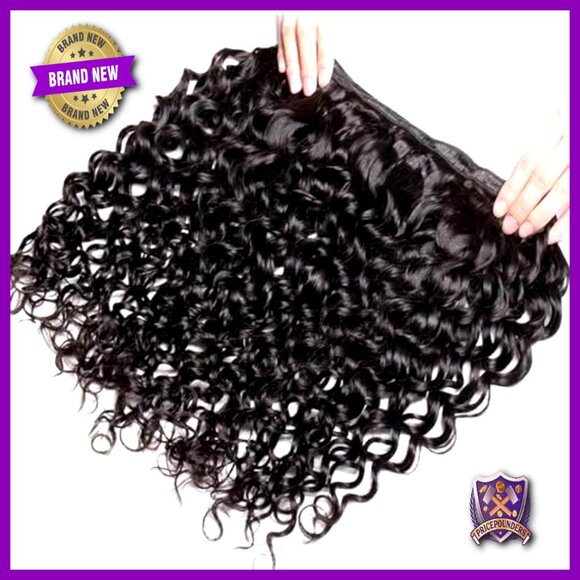 20 22 24 Inch Brazilian Virgin Hair Bundles 3 Pack Wet Wavy Extensions